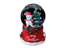 Laxiscreed Caixa De Música De Natal Em Resina Com Boneco De Neve E Luzes Decorativas
