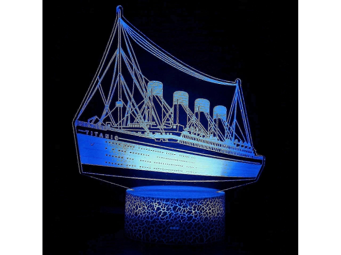 Luminária Noturna Titanic 3d Para Crianças Nostalgia88