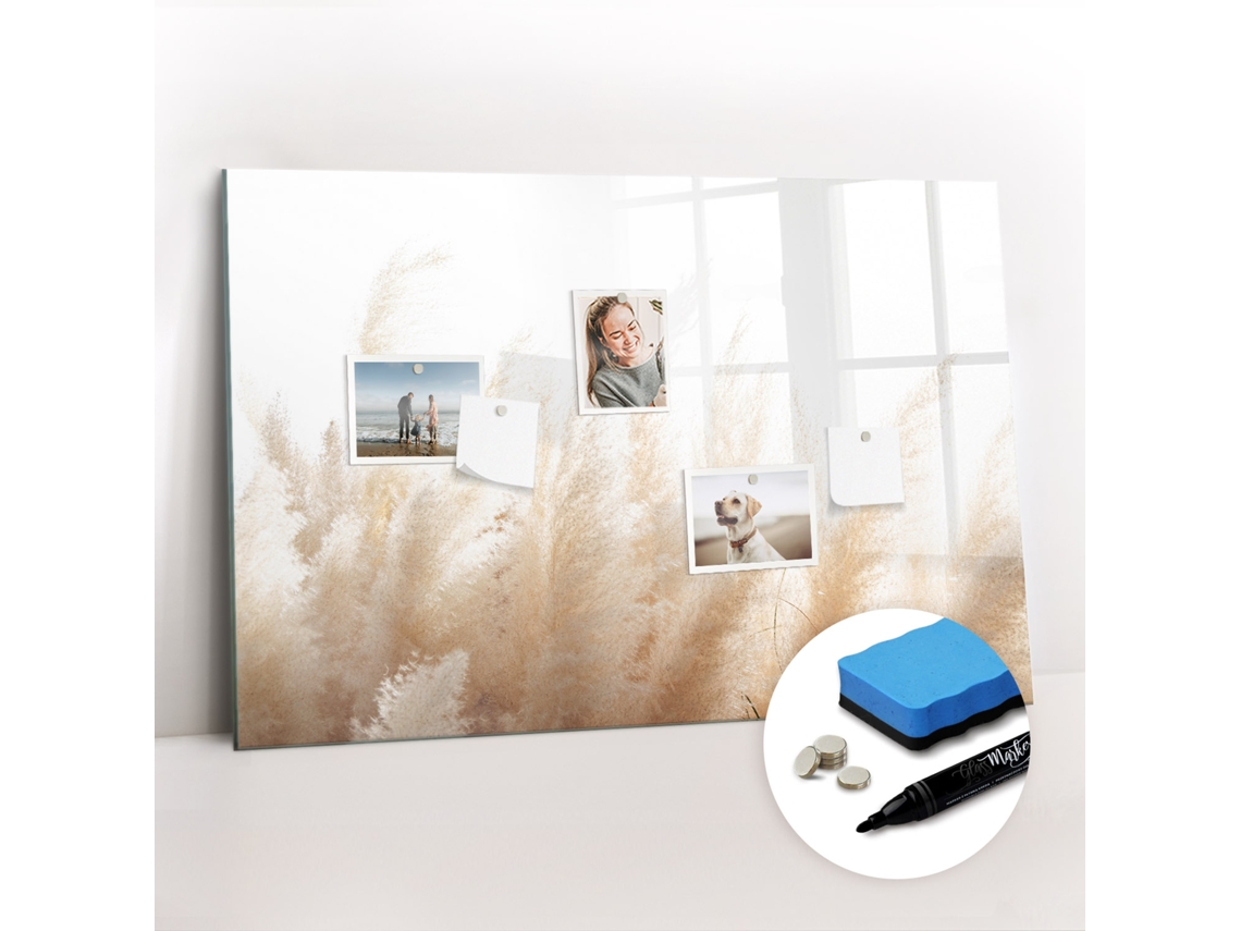 Quadro Magnético Abstração De Trigo Para O Corredor Espelharte (90x60 Cm)