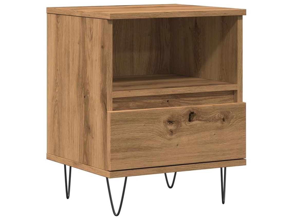 Mesa de cabeceira VIDAXL Marrom Madeira processada (40x35x50 cm)