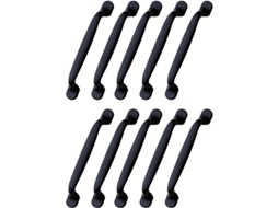 10 mangos de armário negro 96mm de distância central para móveis modernos de quarto e gavetas (marca)