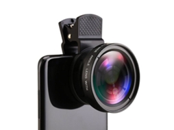 Lente 2 em 1 para Celular 0.45x Ultra Angular e Macro HD para iPhone e Android S/MARCA