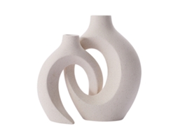 Conjunto de vases de cerâmica com estilo europeu para decoração criativa em branco LAXISCREED
