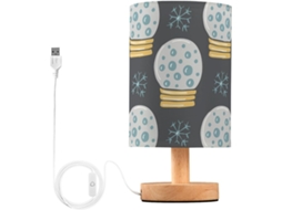 Abajur De Mesa Pequeno Kll Com Plugue Inverno 25-abajur Vidro Infantil
