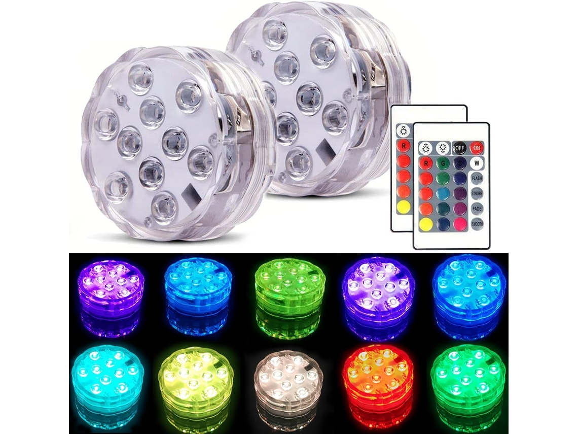 Iluminação de Piscina Rgb Led Colorida, 2 pack STELASPLEN