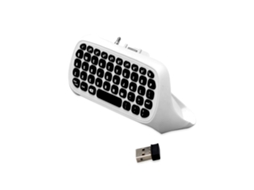 Teclado Mini Chatpad Sem Fio 2.4g Com Conector De Áudio De 3.5mm 47 Teclas Para Controle Xbox One/slim/elite Branco