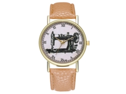 Reloj De Pulsera Analógico De Cuarzo Zhoulianfa Con Dial Redondo Beige Unisex
