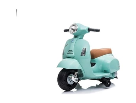 Trottinette Elétrica Beneo Vespa Gts Azul Turquesa 3 Rodas Assento Em Couro