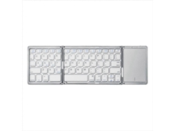 Teclado Dobrável B089t Com Trackpad Para Ios E, Prata Nostalgia88