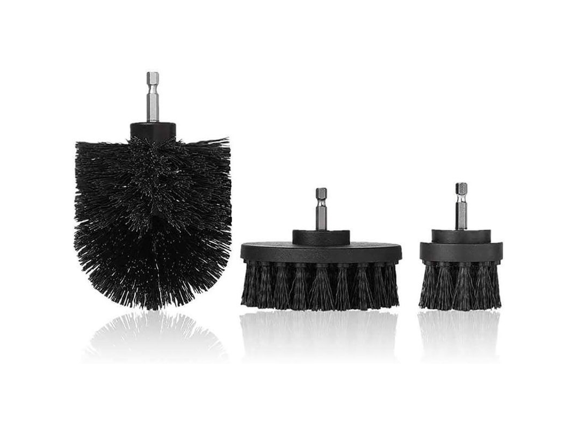 Pincel De Limpeza Rotativo De Cerdas De Nylon, 3 Peças, Tamanhos 2/3,5/4 Polegadas, Para Banheiro, Pisos E Azulejos