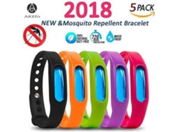 REPELENTE DE MOSQUITOS 5pcs Pulseira repelente de mosquitos para crianças, adultos e animais de estimação - Repelente de insetos para viagens ROCK