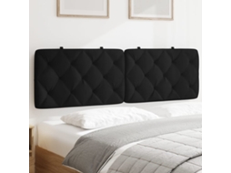 Vidaxl Almofadão De Cabeceira 160 Cm Veludo Preto