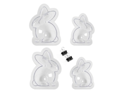 2 Peças De Moldes De Silicone Lisos Para Páscoa, Fáceis De Desenformar, Em Resina, Com Formato De Coelho, Ideais Para Chocolates, Chaveiros E Pingente