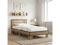 Vidaxl Estrutura De Cama Com Cabeceira Carvalho Arttisan 80 X 200 Cm