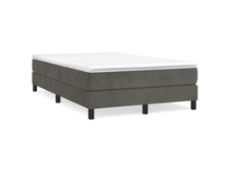 Cama Boxspring com Colchão Veludo Cinzento Escuro MAISON EXCLUSIVE (120x200 cm)