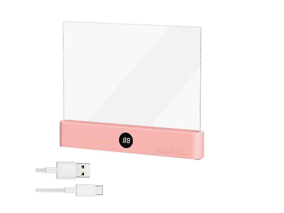 Luz De Leitura Recarregável Com Led Transparente E Plana, Rosa. Nostalgia88