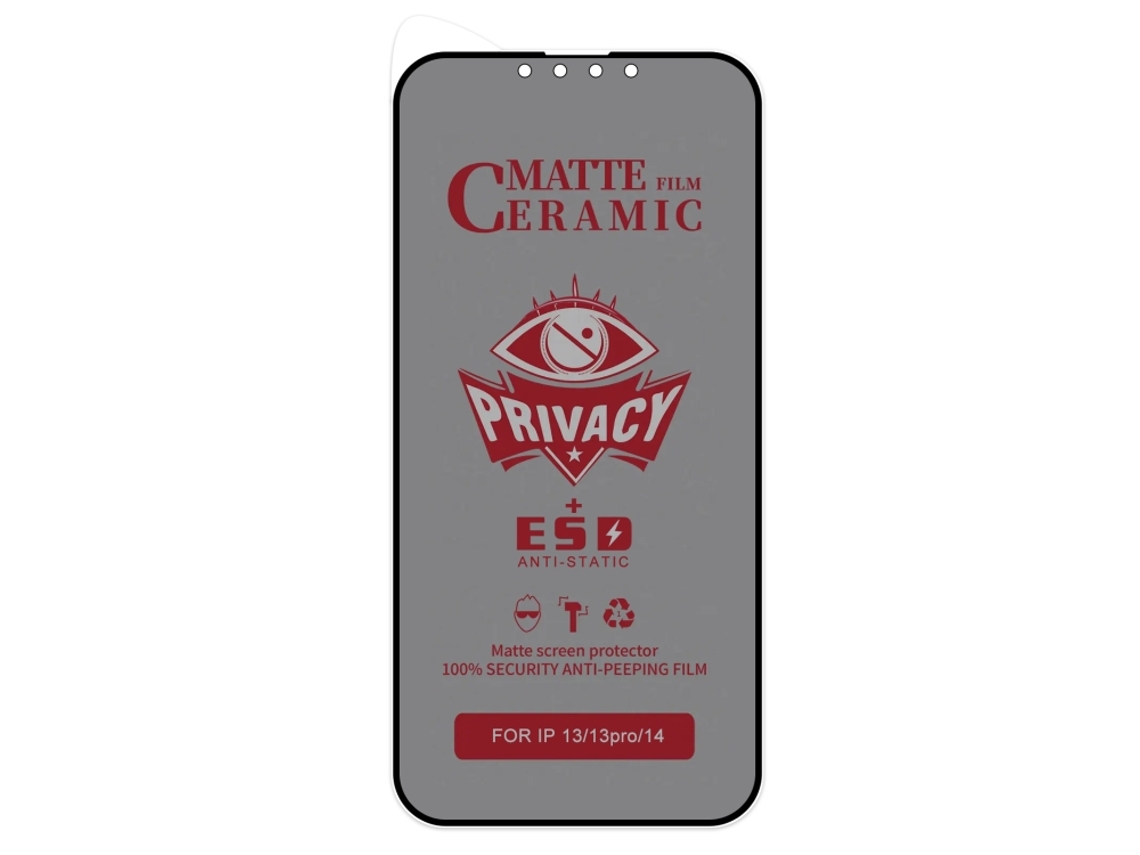 Película Ecrã Iphone 15 Pro Max Privacidade Vidro Temperado Antirrisco