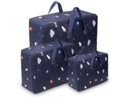 Conjunto De 3 Sacos Para Guardar Roupas Com Alças E Zíper, Para Mudança, Roupas, Travesseiros E Edredons, Resistentes E À Prova De Umidade