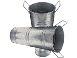 Inoomp Kit de 2 Baldes de Metal Galvanizado para Flores, Estilo Vintage, com Design À Prova de Vazamentos, Ideais para CHABERLU