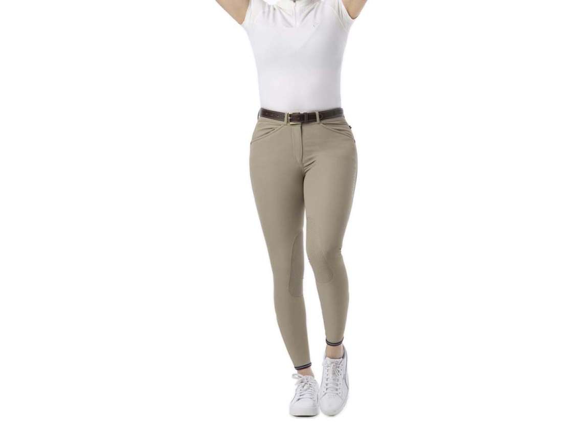 Calças Equitação Yolande Beige 40Equitheme