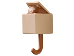 3 ganchos com estampa de gato Slowmoose sem costura para quarto, cama, porta, chave, guarda-chuva, toalha, chapéu, roupas