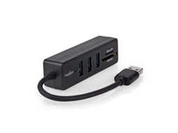 Hub Usb | Usb A Macho | 3x Usb A Fêmea | Porta De 5 Portas | Usb 3.2 Gen 1 | Alimentação Usb | 5 Gbps | Sd E Microsd Brilvibera (s)