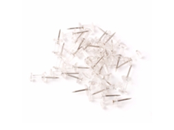 50 Alfinetes De Plástico Transparente Com Ponta De Metal Para Quadro De Anúncios, Escritório, Lar E Escola
