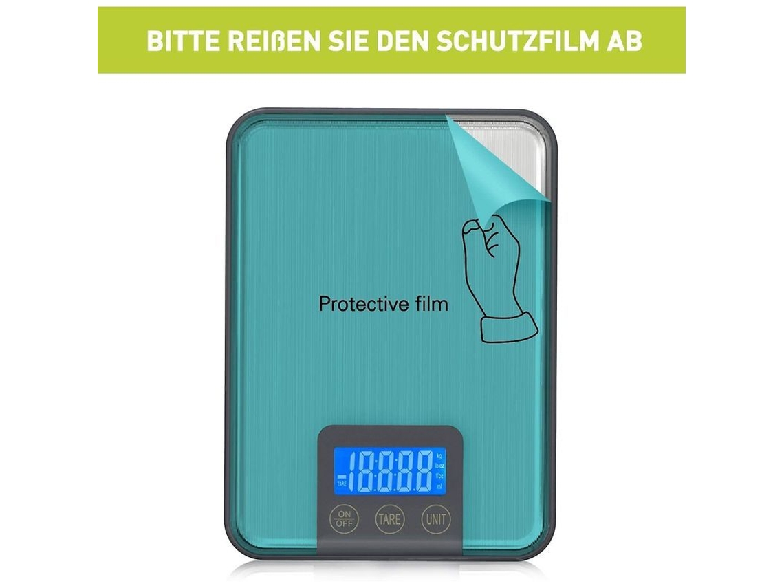 Balanza Digital Profesional Com Plataforma Grande, Medição De 1g A 15kg, Tela Lcd E Função Tare