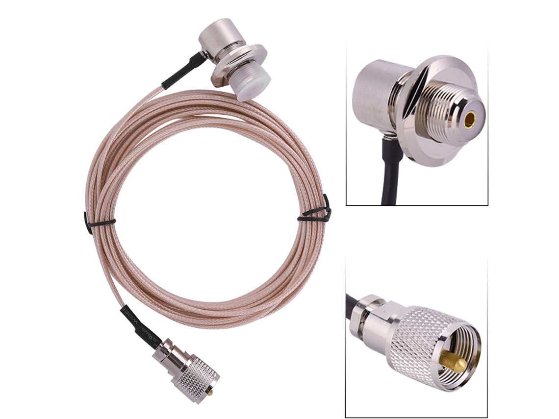 Cabo Para Walkie-talkie, 5 M, Conector Macho, Conector Fêmea