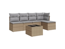 Garden Sofa Set, Garden Sofa Sets Vidaxl Bege Rattan / Vime (n/a)