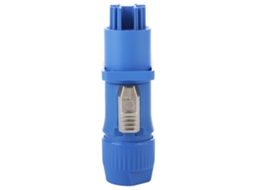 Conector de Áudio e Tomada Led com Plug Aviário 250v Ac 3mω Azul