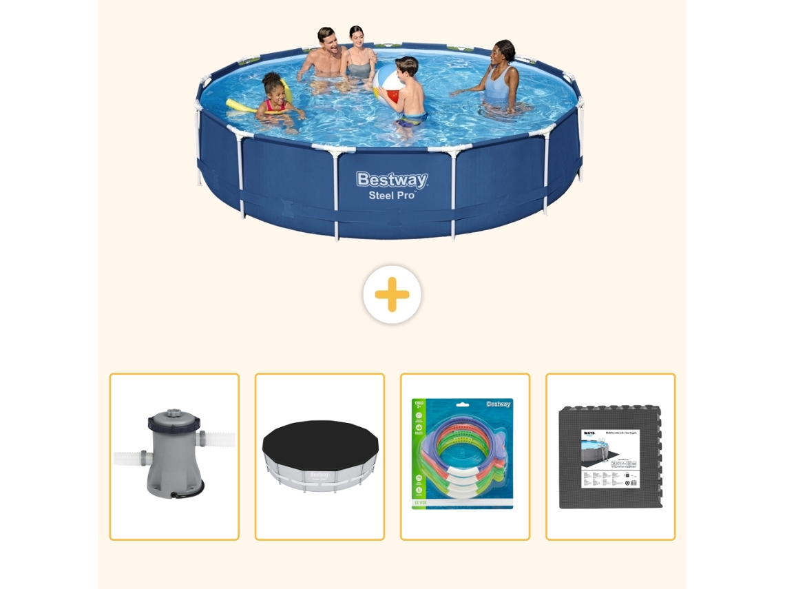 Bestway Piscina Bestway Steel Pro Redonda - 396x84 Cm - 5-peças S317