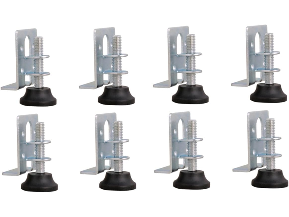 Popetpop Conjunto De 8 Pés Niveladores Ajustáveis Para Guarda Roupas, Parafusos De Nivelamento Para Cantos Móveis E