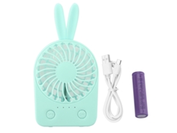 Ventilador Recarregável Laxiscreed Portátil Com 3 Níveis De Velocidade, Bateria Removível, Câmbio Usb E Design Compacto Verde