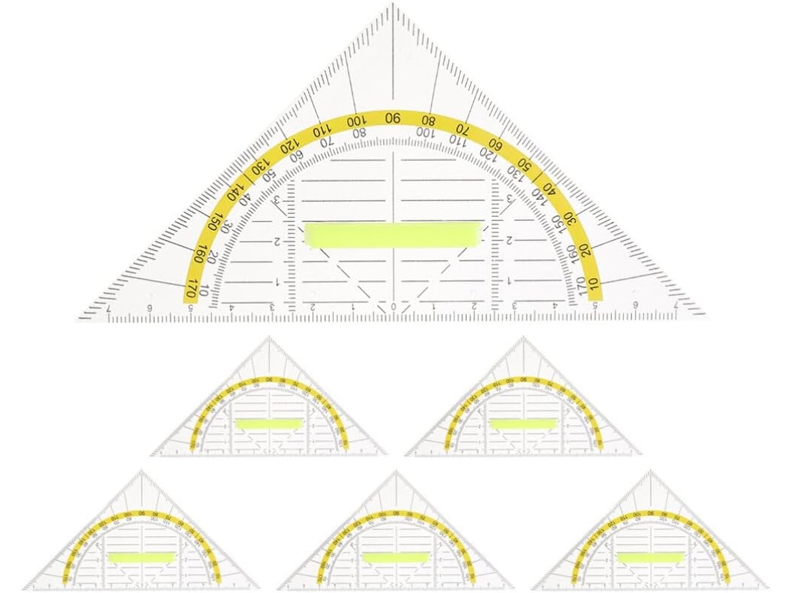 Réguas Triangulares Multifuncionais Para Desenho E Medição, Em