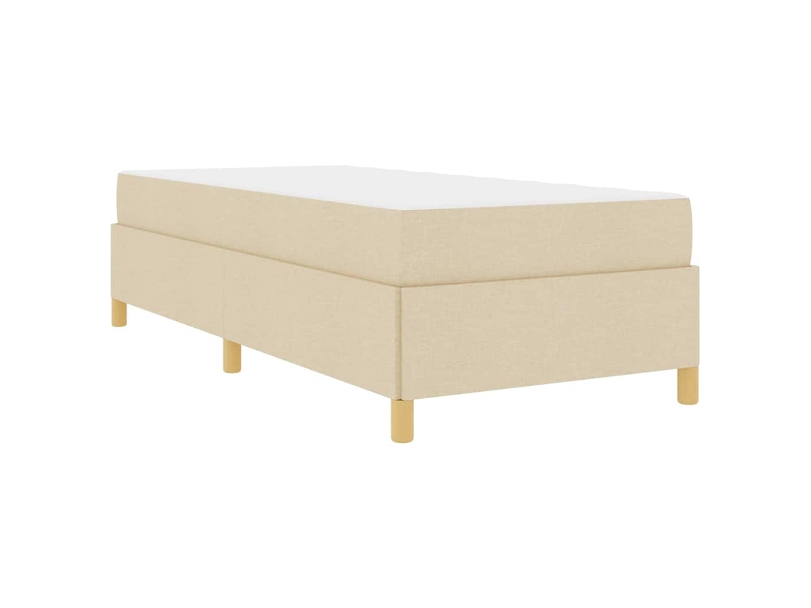 Conjunto 1 Estrutura Da Cama Vidaxl Creme Tecido (90 X 200 Cm)