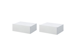 Mesa de Cabeceira DECORALAR TECH com 2 gavetas e 3 compartimentos, 40x30x60cm, branco