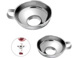 Funil De Aço Inoxidável Para Geleias(2 Unidades), Funil De Cozinha Para Conservas, Ideal Para Transportar Líquidos, Óleos, Pós, Feijões E Geleias