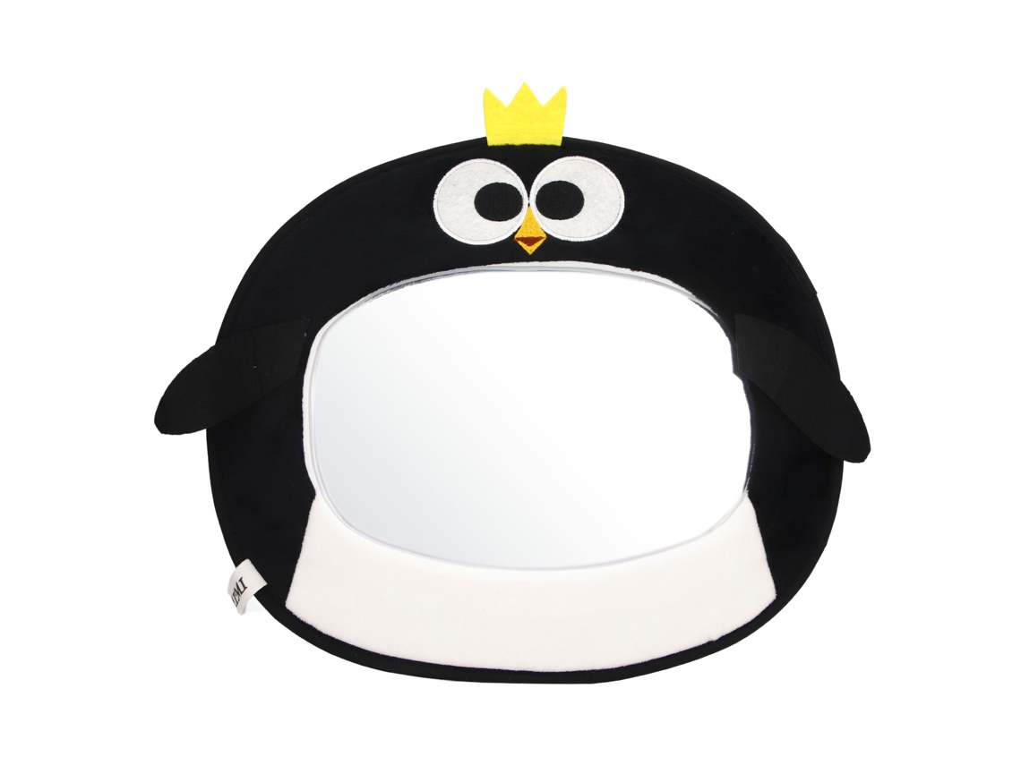 Espelho retrovisor acrílico para carro infantil com decoração de pinguim para segurança da criança.