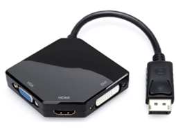 Lurelia Adaptador Displayport Para Hdmi Displayport Hdmi Vga Dvi Para Hdmi/ Dvi/ Vga 3 Em 1 Macho Para Fêmea Preto Yemaesre