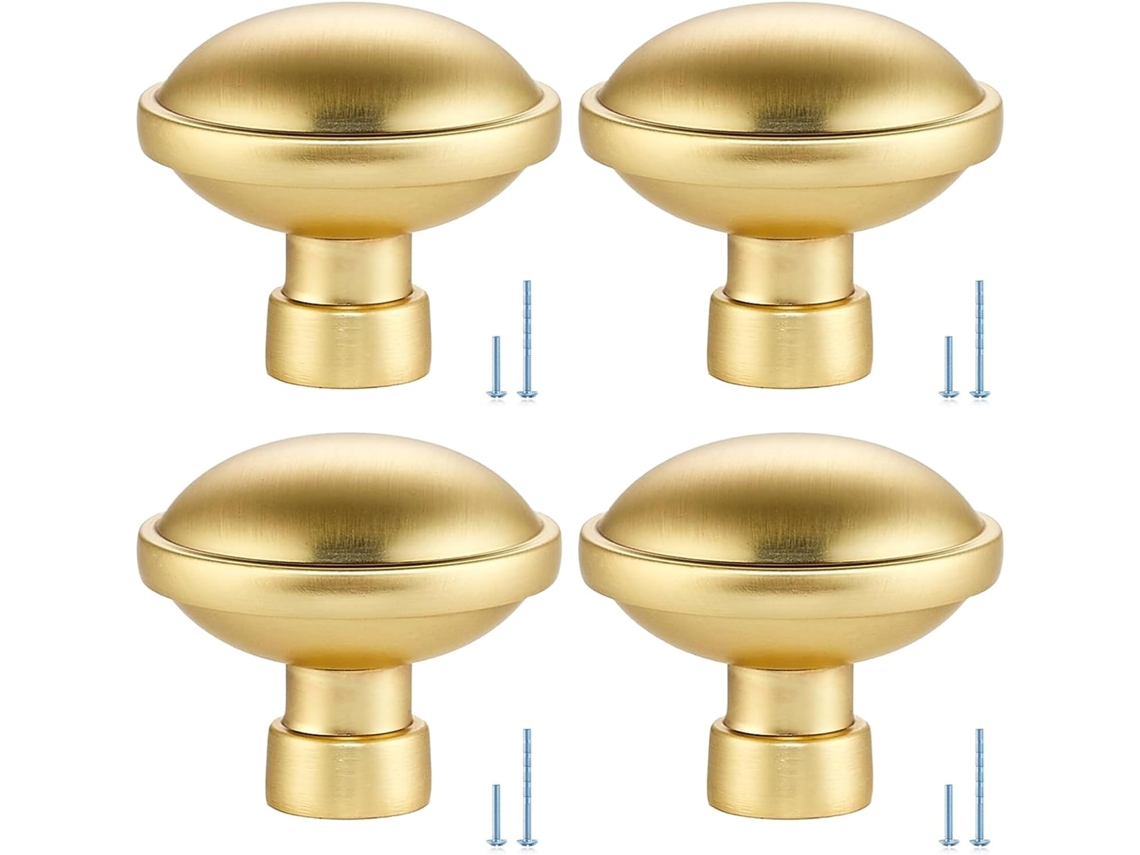 4 Ajustadores De Móveis Em Bronze, Diâmetro Da Base De 12, 5mm, Lisos, Moldados, Permanentes, Alças De Metal Polido