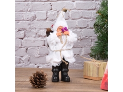 Primerox boneca Decorativa Natalina Branca Cute Brinquedo Presente para Crianças 3+ Anos