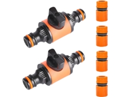 Conector De Mangueira Jardim Com Válvula Controle E Extensor Para