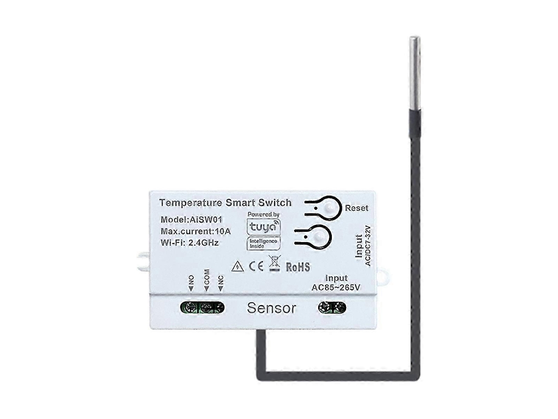 Sensor De Temperatura Wifi Tuya, Dispositivo De Monitoramento De Temperatura Inteligente 2.4g Olysi Shop