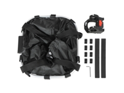 Cesto Mali para Bicicleta Plegable com porta mascote, bolsa removível na frente