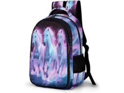 Mochila Com Estampa Cavalo Para Meninos 12 15 Anos, Escolar Tema Meninas, Estudantes, Impermeável, Moderna,