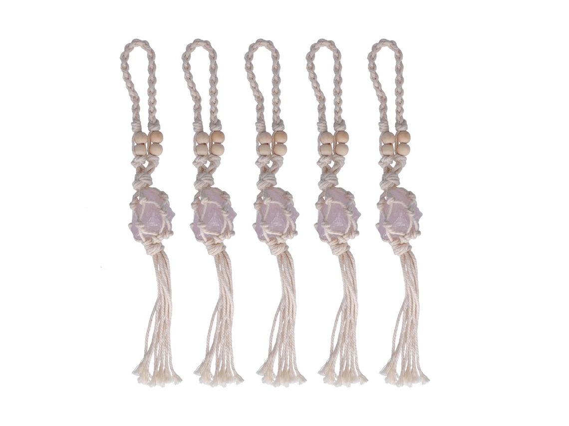 Baok-cordão De Colar Com Porta-pedras Vazio Ajustável Para Joiaria Diy, 5 Peças, Rosa Claro
