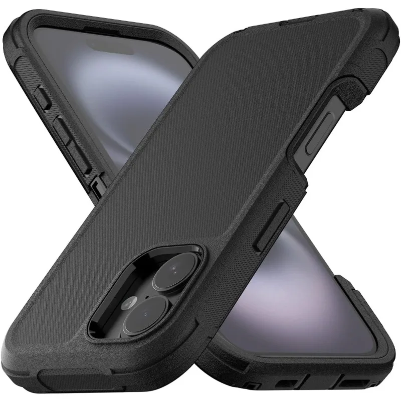 (preto, Iphone 16 Pro Max) Capa Rígida De Padrão Militar Com Cobertura Total, Resistente E Durável, À Prova De Choque E Poeira.