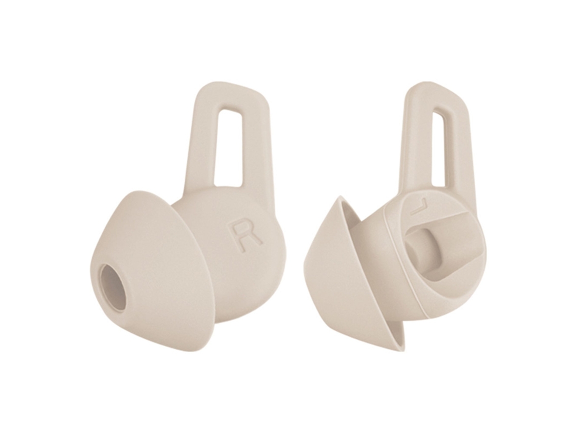 Suportes De Ouvido Zruxe Para Huawei Freelace Pro Silicon Bege (anti-derrapantes, Tamanho L, Desporto)