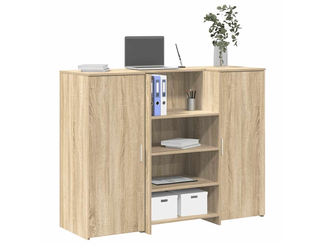 Vidaxl Balcão Recepção 135x50x103,5 Cm Madeira Carvalho Sonoma